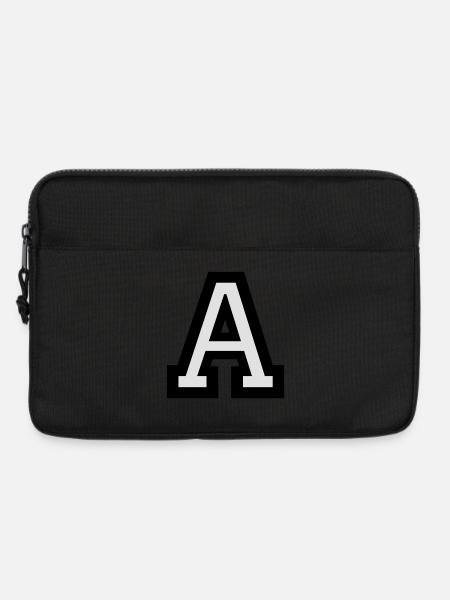Buchstabe A - Laptoptasche 13" - Schwarz