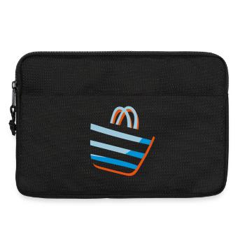 Sac de plage Clipart - Idée cadeau Logoidee - Sacoche pour ordinateur portable 13 pouces - noir - Devant