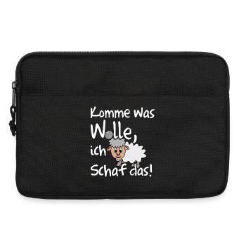 Ich schaffe das, ich Schaf das lustiges Motiv - Laptoptasche 13" - Schwarz - Vorne