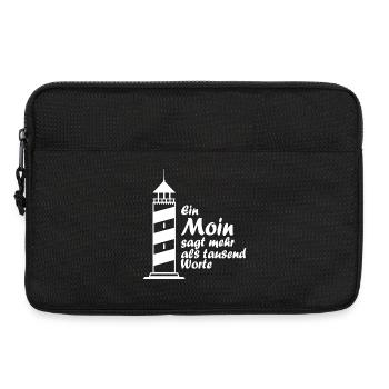Ein MOIN sagt mehr als tausend Worte ! - Laptoptasche 13" - Schwarz - Vorne