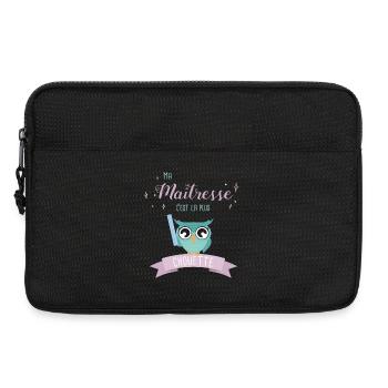 Hibou Maîtresse Chouette Illustration - Sacoche pour ordinateur portable 13 pouces - noir - Devant