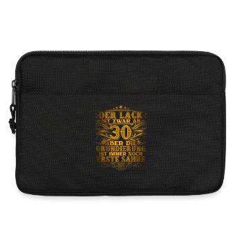 30. Geburtstag - Laptoptasche 13" - Schwarz - Vorne