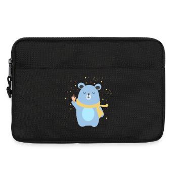 Cute Bear Having an Icecream - Laptop bag 13" - black - Front