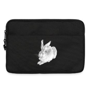 WHITE RABBIT | Snow Hare after Albrecht Dürer - Laptop bag 13" - black - Front