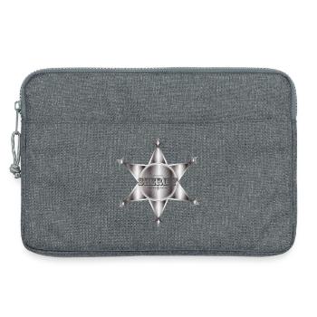 extraordinaire étoile de shérif argentée - Sacoche pour ordinateur portable 13 pouces - gris chiné - Devant