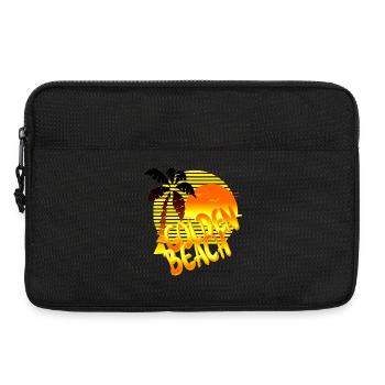 palmier soleil de plage doré - Sacoche pour ordinateur portable 13 pouces - noir - Devant