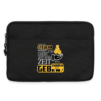 Steuern zurück geben - Laptoptasche 13" - Schwarz - Vorne