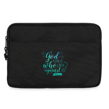 Si Dieu est pour nous - Sacoche pour ordinateur portable 13 pouces - noir - Devant