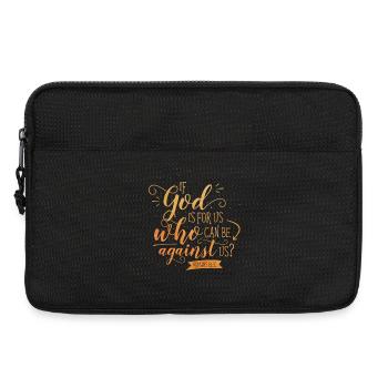 Si Dieu est pour nous - Sacoche pour ordinateur portable 13 pouces - noir - Devant