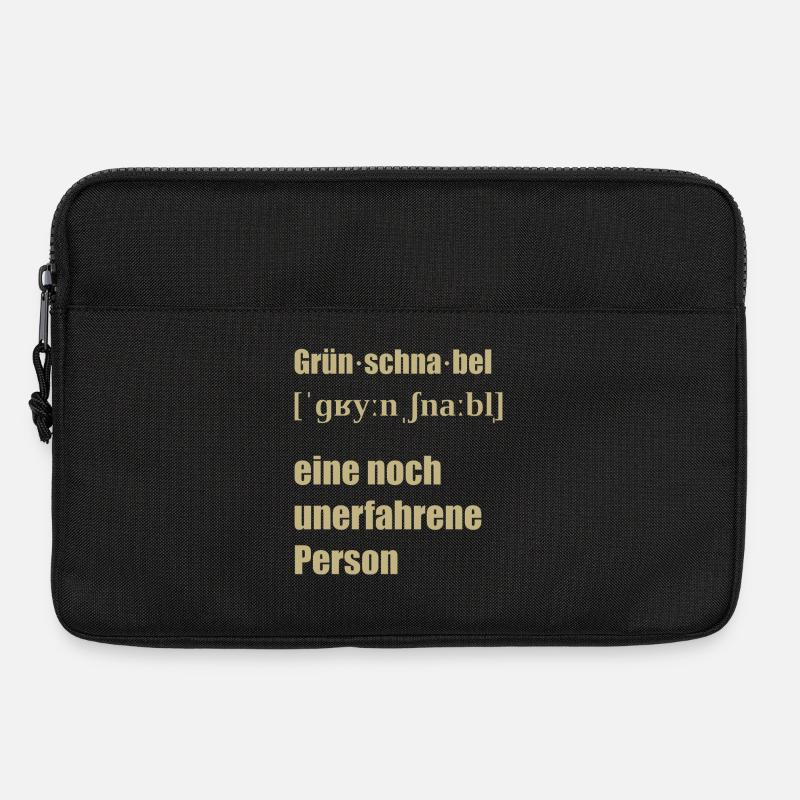 Grünschnabel - Laptoptasche 13" - Schwarz