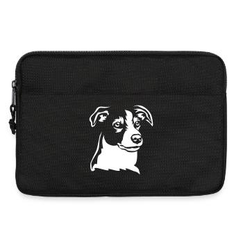 Jack Russell Terrier Head "Black Edition" - Laptop bag 13" - black - Front