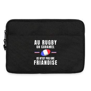 rugby, rugby sport, rugby humour, rugbyman - Sacoche pour ordinateur portable 13 pouces - noir - Devant