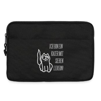 Kater mit 7 Lebern - Laptoptasche 13" - Schwarz - Vorne