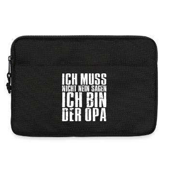 Ich Muss Nicht Nein Sagen Ich Bin Der Opa - Laptoptasche 13" - Schwarz - Vorne