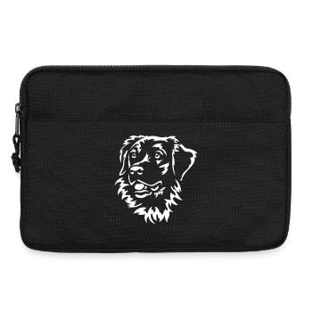 Golden Retriever Head "Black Edition" - Laptop bag 13" - black - Front