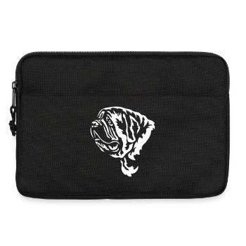 Tête de Mastiff anglais « Black Edition » - Sacoche pour ordinateur portable 13 pouces - noir - Devant