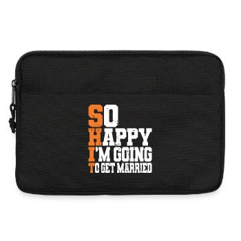Lustiger Junggesellenabschied Verlobung Hochzeit Verheiratet - Laptoptasche 13" - Schwarz - Vorne