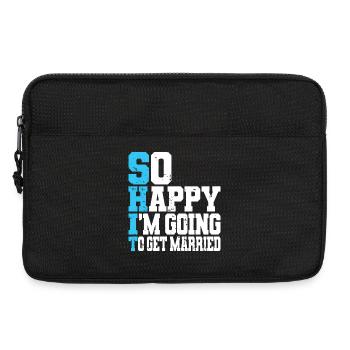Lustiger Junggesellenabschied Verlobung Hochzeit Verheiratet - Laptoptasche 13" - Schwarz - Vorne