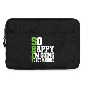 Lustiger Junggesellenabschied Verlobung Hochzeit Verheiratet - Laptoptasche 13" - Schwarz - Vorne