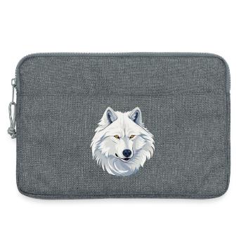 Loup Blanc - Sacoche pour ordinateur portable 13 pouces - gris chiné - Devant