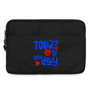 Today is the best Day - Laptoptasche 13" - Schwarz - Vorne