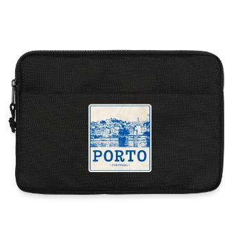 Porto Blau Vintage Skyline - Laptoptasche 13" - Schwarz - Vorne