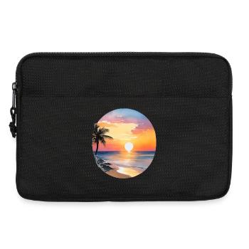 Sunset on the beach - Laptop bag 13" - black - Front