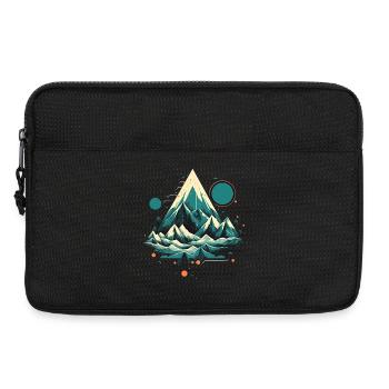 Faszinierende Berglandschaft mit Polarlichtern - Laptoptasche 13" - Schwarz - Vorne