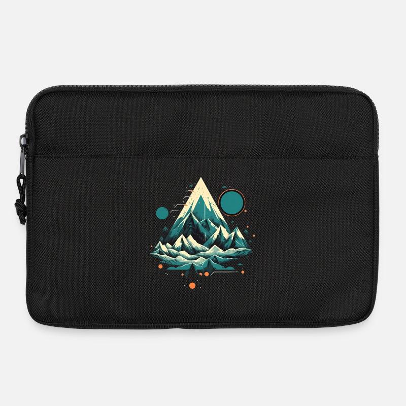 Faszinierende Berglandschaft mit Polarlichtern - Laptoptasche 13" - Schwarz