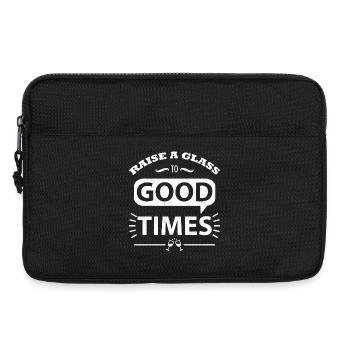 Raise A Glass To Good Times - Laptop bag 13" - black - Front