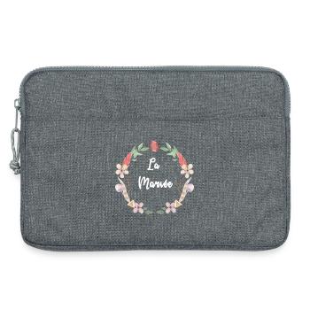 Collection Mariage Bohème - La Mariée - Sacoche pour ordinateur portable 13 pouces - gris chiné - Devant