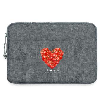 I love you from my head tomatoes rotes Herz - Laptoptasche 13" - Grau meliert - Vorne