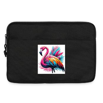 Pink Flamingo - Laptop bag 13" - black - Front