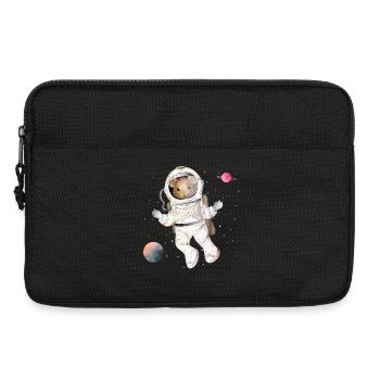 Souris des astronautes dans l’espace avec des planètes - Sacoche pour ordinateur portable 13 pouces - noir - Devant