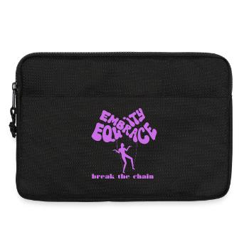 Empowerment Illustration with Balloon Slogan - Laptop bag 13" - black - Front