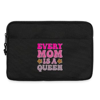 Every Mom is a Queen - Laptop bag 13" - black - Front