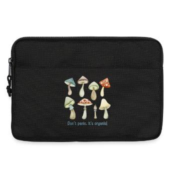 Don't panic. It's organic! Mushroom gifts. - Laptop bag 13" - black - Front