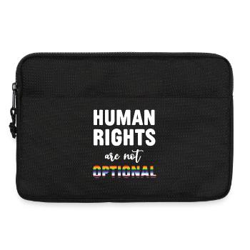 LGBT Pride Month - Human Rights Are Not Optional - Laptop bag 13" - black - Front
