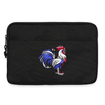 Coq Français: Fierté Tricolore - Sacoche pour ordinateur portable 13 pouces - noir - Devant