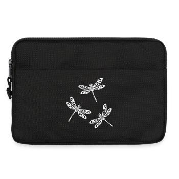 trio de libellules blanches - Sacoche pour ordinateur portable 13 pouces - noir - Devant