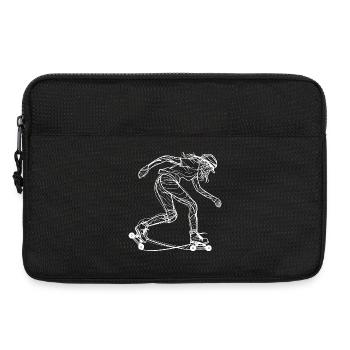 Rollschuh Mädchen - Laptoptasche 13" - Schwarz - Vorne
