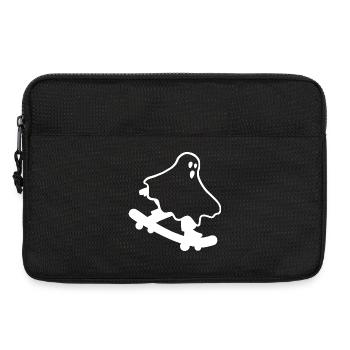 Skateboarding Geist Halloween - Laptoptasche 13" - Schwarz - Vorne