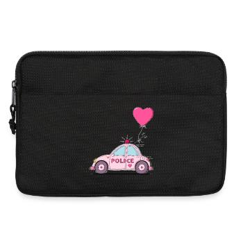 Police Heart Pink - Laptop bag 13" - black - Front
