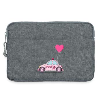 Police Herz Rosa - Laptoptasche 13" - Grau meliert - Vorne