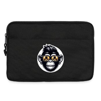 Affe Brille Palmen - Laptoptasche 13" - Schwarz - Vorne