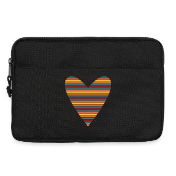 COEUR. COUPLE. SAINT VALENTIN. JUST MARRIED. EVJF. - Sacoche pour ordinateur portable 13 pouces - noir - Devant