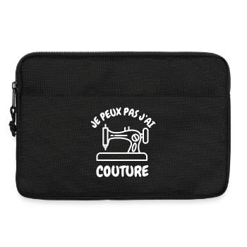 I can't I sewed - Laptop bag 13" - black - Front