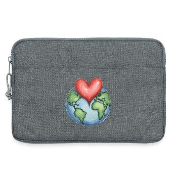 Protect The Earth - Laptop bag 13" - heather grey - Front