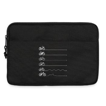 Bicycle Horizon Line - Laptop bag 13" - black - Front