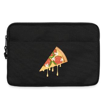 Tranche de pizza dessinée dans un look classique - Sacoche pour ordinateur portable 13 pouces - noir - Devant